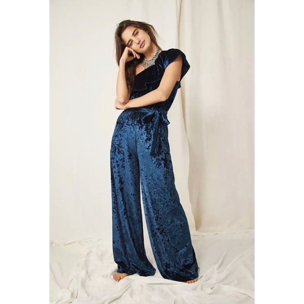 New Free People + Novella Royale Jessica Velvet Jumpsuit
Size XL